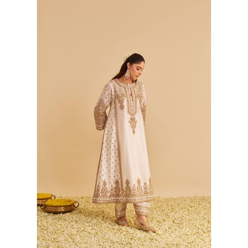 Sheetal Batra Zoya Dabka Zardozi Embroidered Kurta with Pant and Dupatta