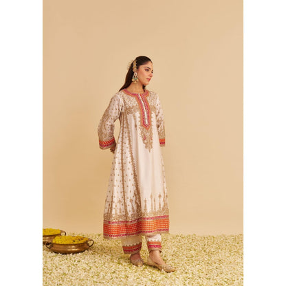 Sheetal Batra Nargis Dabka Zardozi Embroidered Kurta with Pant and Dupatta