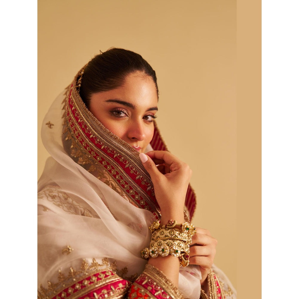 Sheetal Batra Nargis Dabka Zardozi Embroidered Kurta with Pant and Dupatta