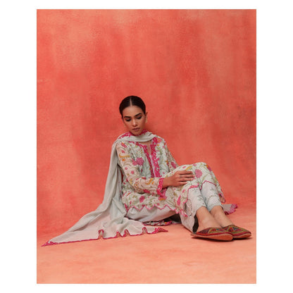 Shetab Kazmi Green Elara Straight Kurta with Palazzo and Dupatta