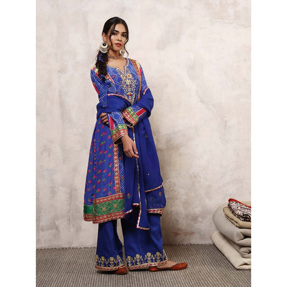 Shetab Kazmi Aafreen Floral Embroidered Kurta with Palazzo & Dupatta