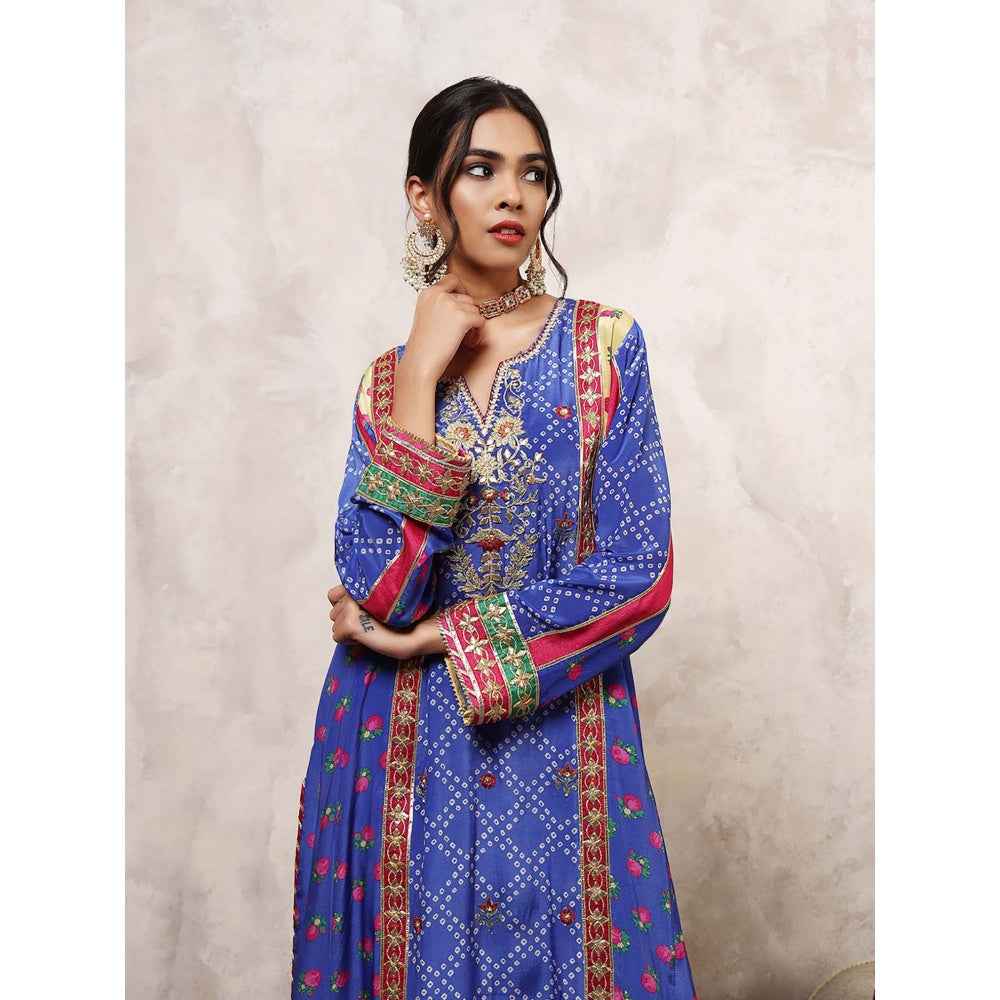 Shetab Kazmi Aafreen Floral Embroidered Kurta with Palazzo & Dupatta