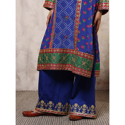 Shetab Kazmi Aafreen Floral Embroidered Kurta with Palazzo & Dupatta