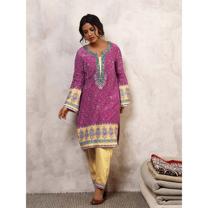 Shetab Kazmi Shafaq Floral Gota Work Kurta with Salwar & Dupatta