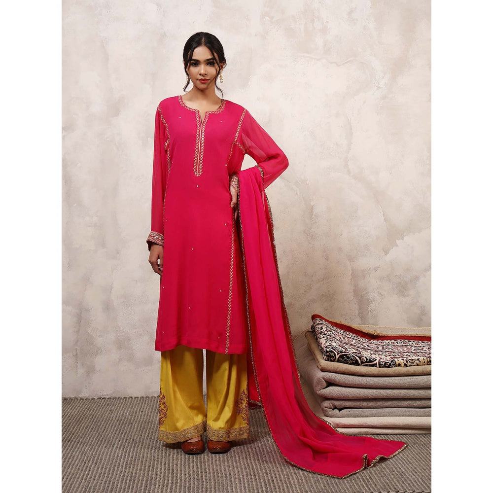 Shetab Kazmi Zehra Embroidered Kurta with Palazzo & Dupatta