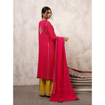 Shetab Kazmi Zehra Embroidered Kurta with Palazzo & Dupatta