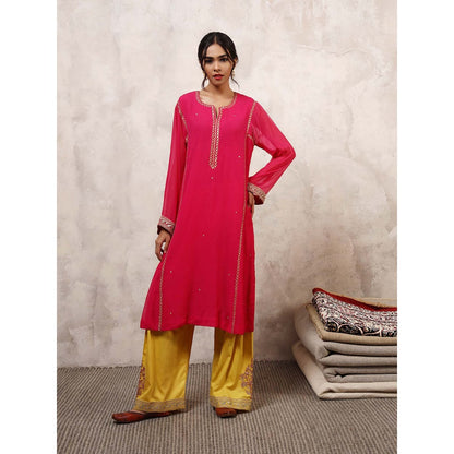 Shetab Kazmi Zehra Embroidered Kurta with Palazzo & Dupatta