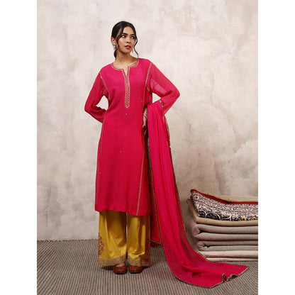 Shetab Kazmi Zehra Embroidered Kurta with Palazzo & Dupatta