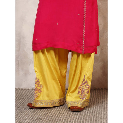 Shetab Kazmi Zehra Embroidered Kurta with Palazzo & Dupatta