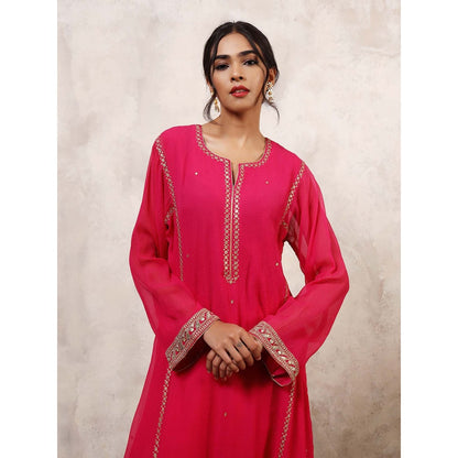 Shetab Kazmi Zehra Embroidered Kurta with Palazzo & Dupatta