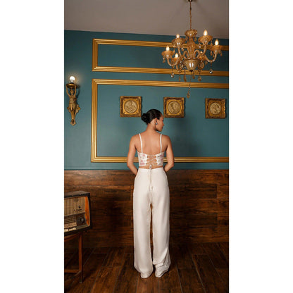 Shilpsutra Ivory Pale Painted Co-Ord Set