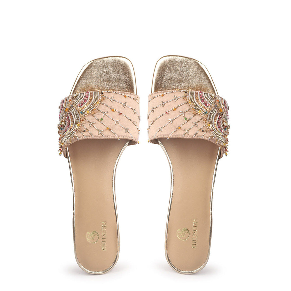 Shilpsutra Mandala Rose Gold Sandal Heels