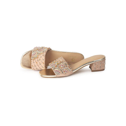 Shilpsutra Mandala Rose Gold Sandal Heels