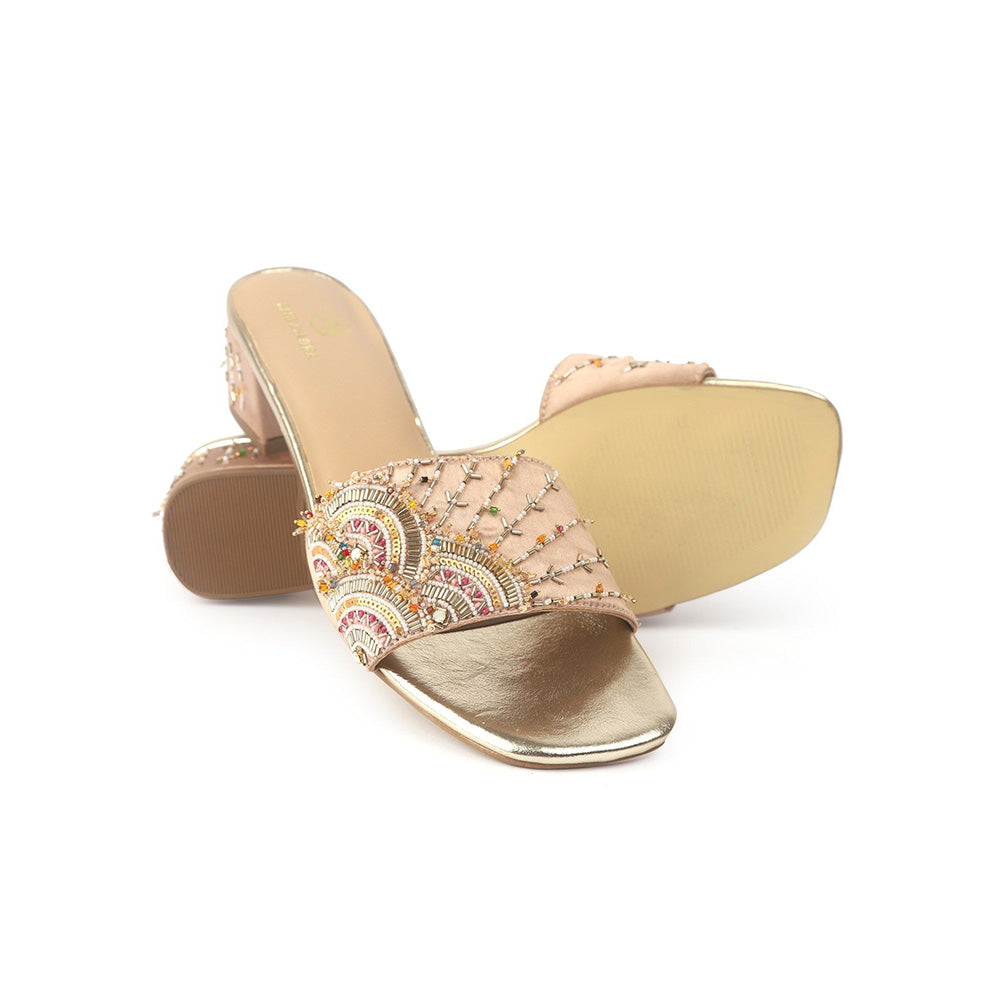 Shilpsutra Mandala Rose Gold Sandal Heels