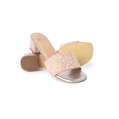 Shilpsutra Rosy Pearl Pink Sandal Heels