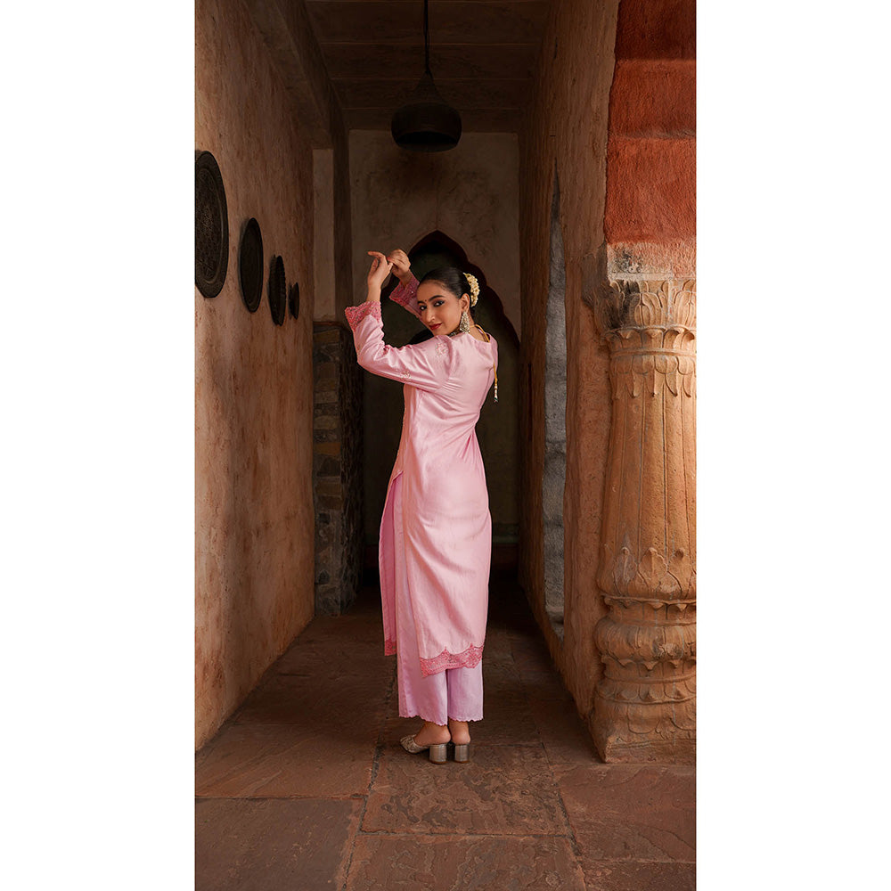 Shilpsutra Mesh Pink Kurta with Pant and Dupatta
