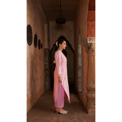 Shilpsutra Mesh Pink Kurta with Pant and Dupatta