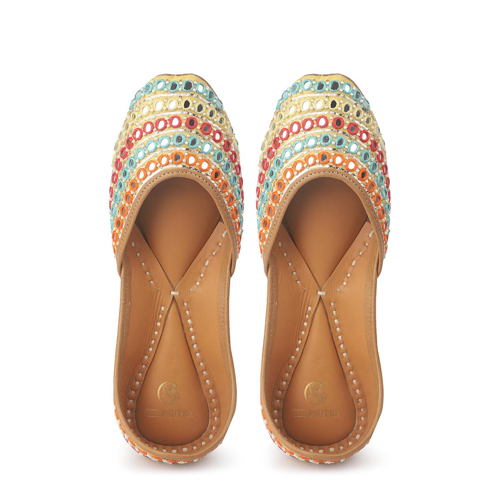 Shilpsutra Women Yellow Rang Darpan Juttis