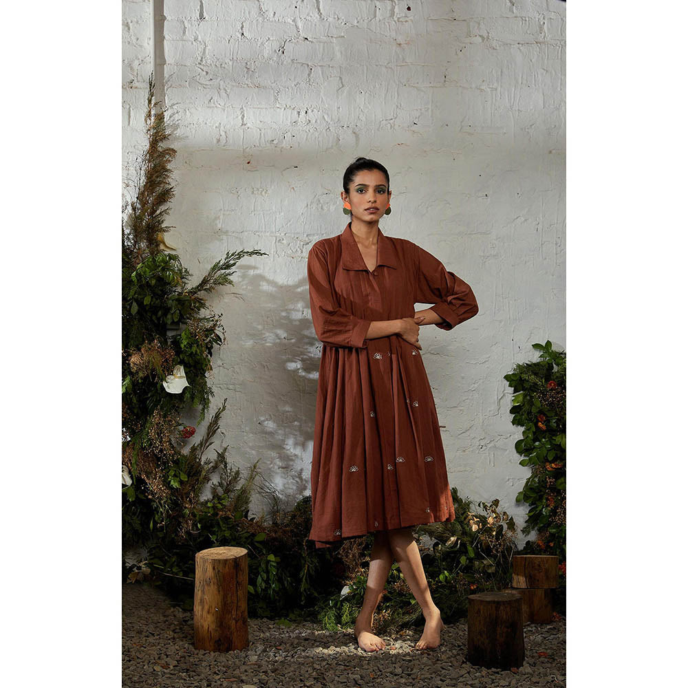 Shibui Mangrove Cinnamon Brown Dress