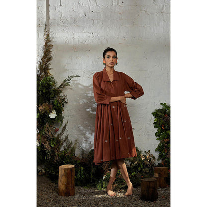 Shibui Mangrove Cinnamon Brown Dress