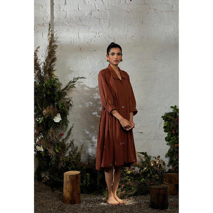 Shibui Mangrove Cinnamon Brown Dress