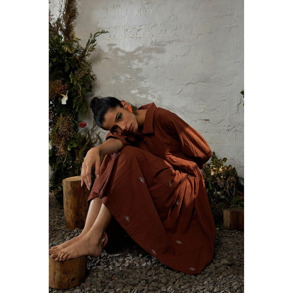 Shibui Mangrove Cinnamon Brown Dress