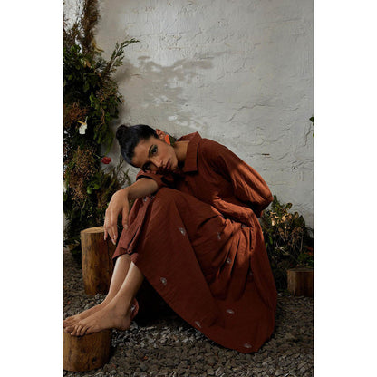 Shibui Mangrove Cinnamon Brown Dress