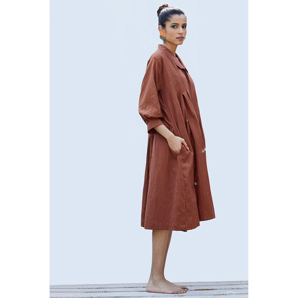 Shibui Mangrove Cinnamon Brown Dress