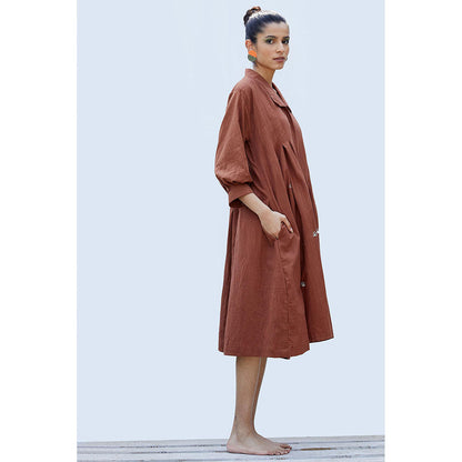 Shibui Mangrove Cinnamon Brown Dress
