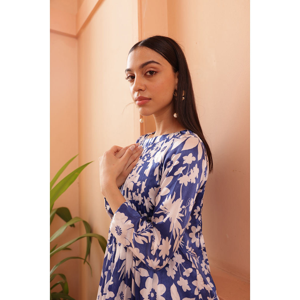 Shibui Flamingo Oasis Blue Print Kurta