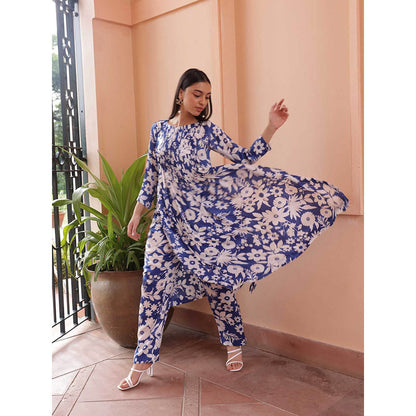 Shibui Flamingo Oasis Blue Print Kurta