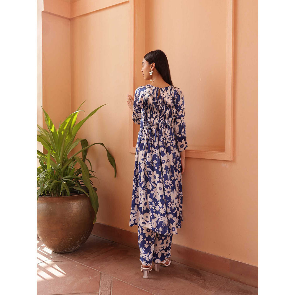 Shibui Flamingo Oasis Blue Print Kurta