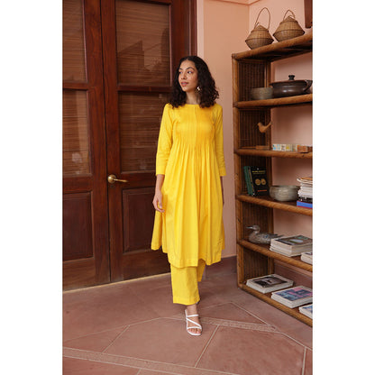 Shibui Santorini Yellow Kurta and Pant (Set of 2)