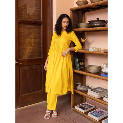 Shibui Santorini Yellow Kurta and Pant (Set of 2)