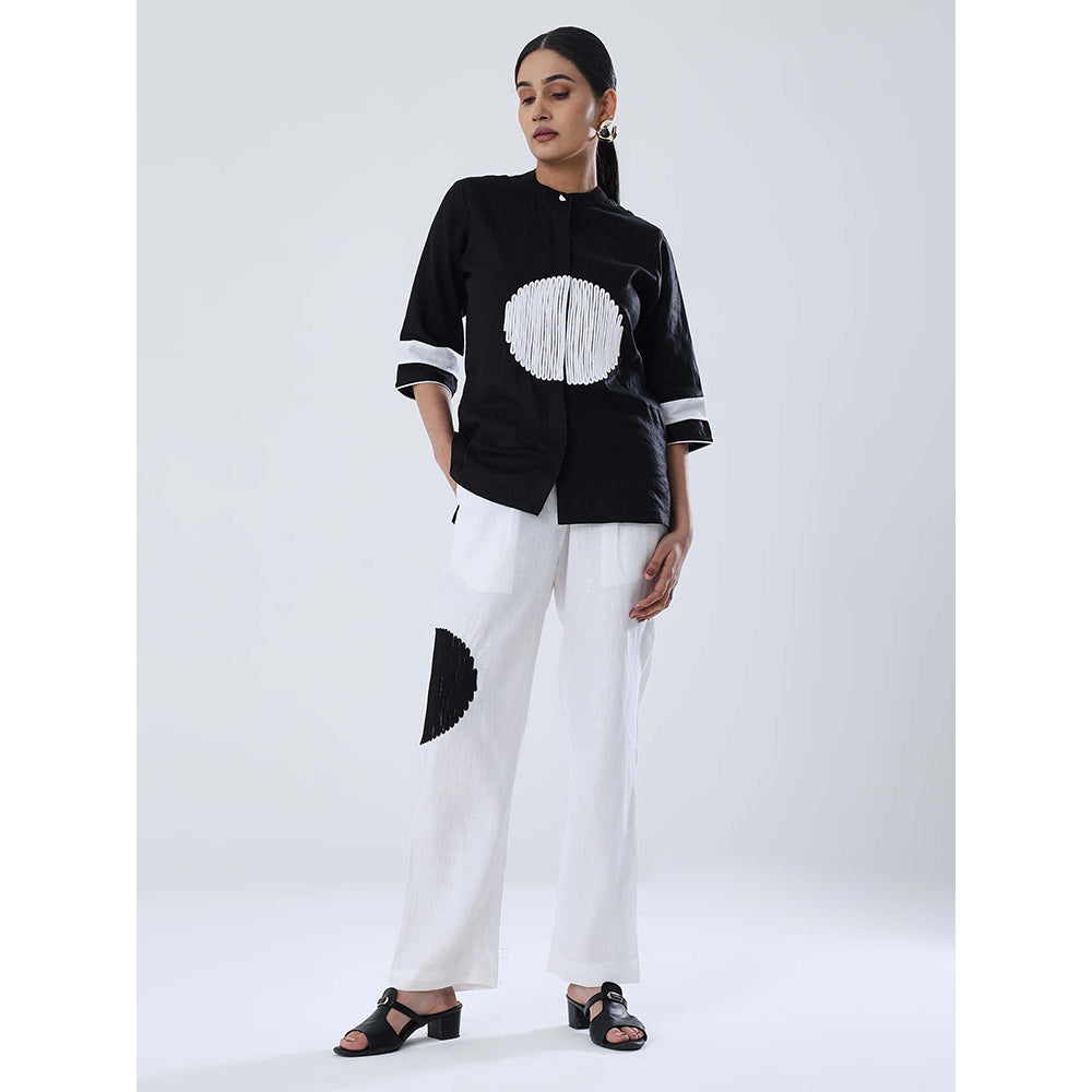 Shibui Comet Black Shirt and White Pant (Set of 2)