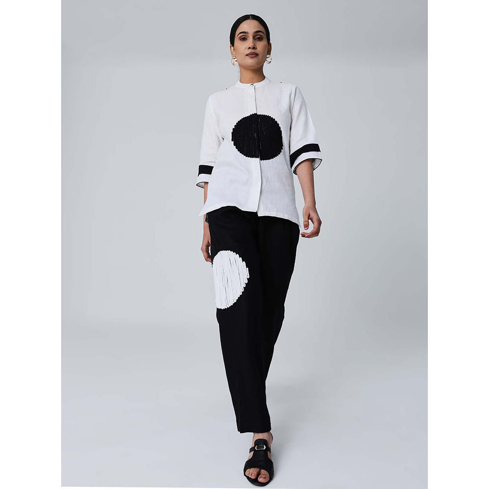 Shibui Marble White Shirt and Black Pant (Set of 2)