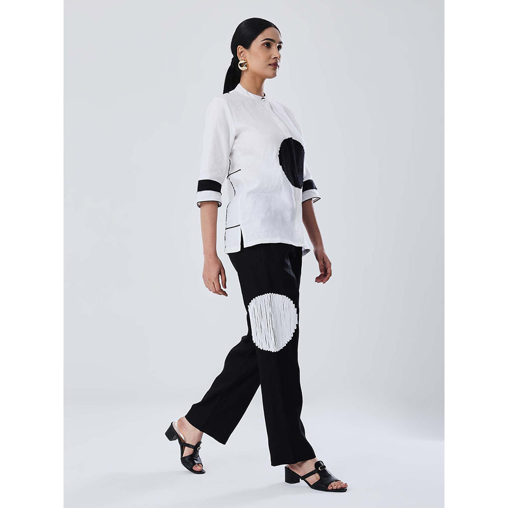 Shibui Marble White Shirt and Black Pant (Set of 2)