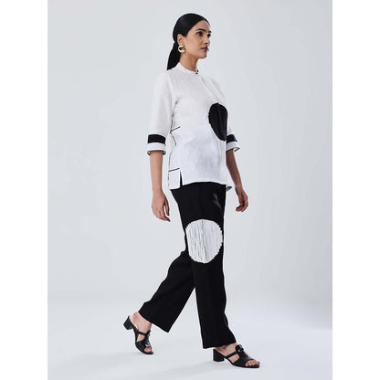 Shibui Marble White Shirt and Black Pant (Set of 2)