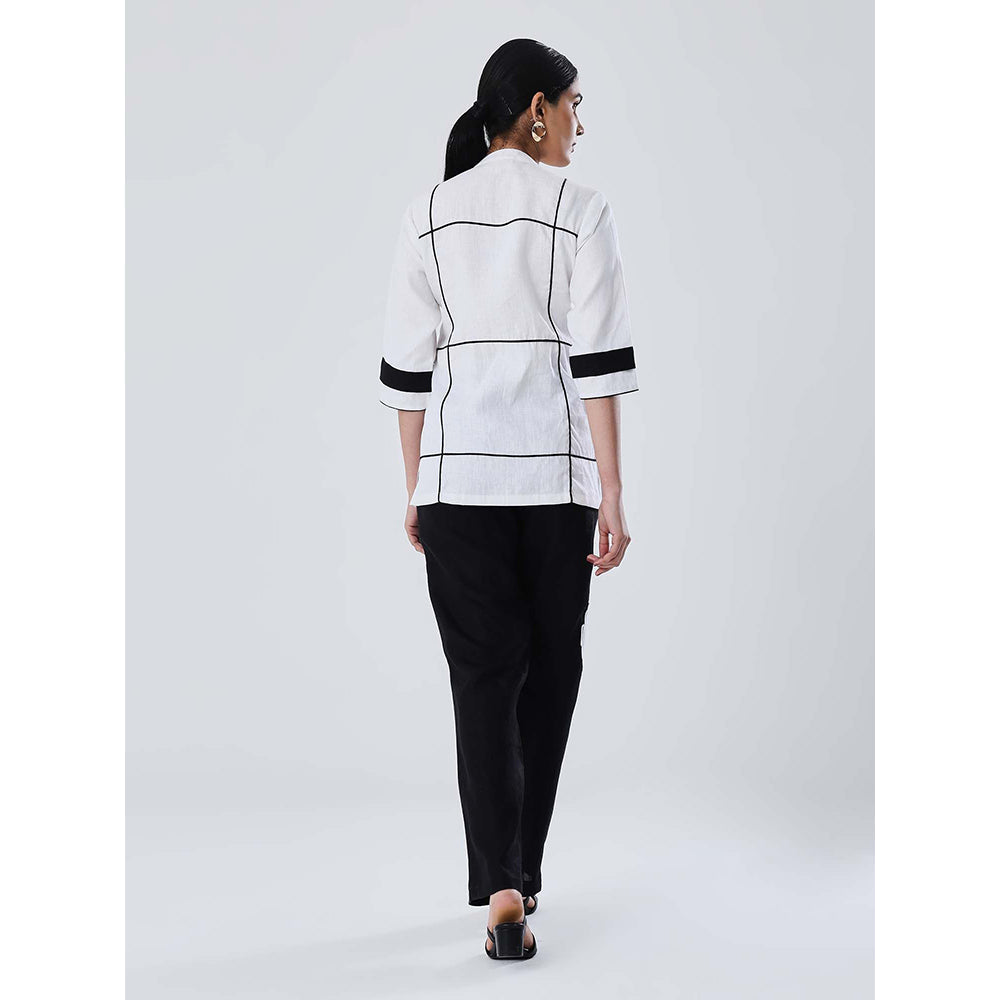 Shibui Marble White Shirt and Black Pant (Set of 2)