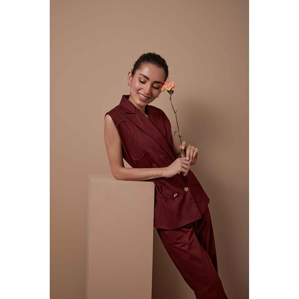 Shibui Influence Co-Ord - Maroon (Set of 2)