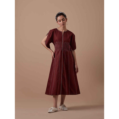 Shibui Sole Dress - Maroon