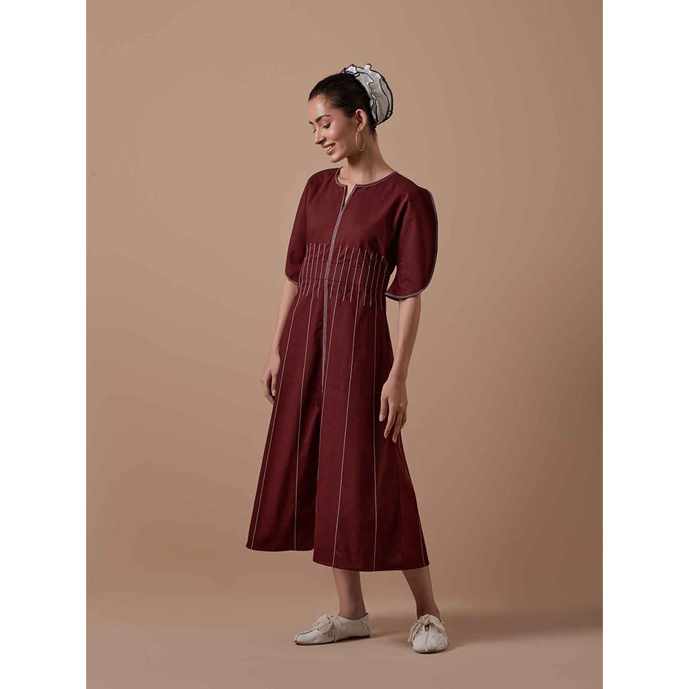 Shibui Sole Dress - Maroon