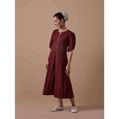 Shibui Sole Dress - Maroon