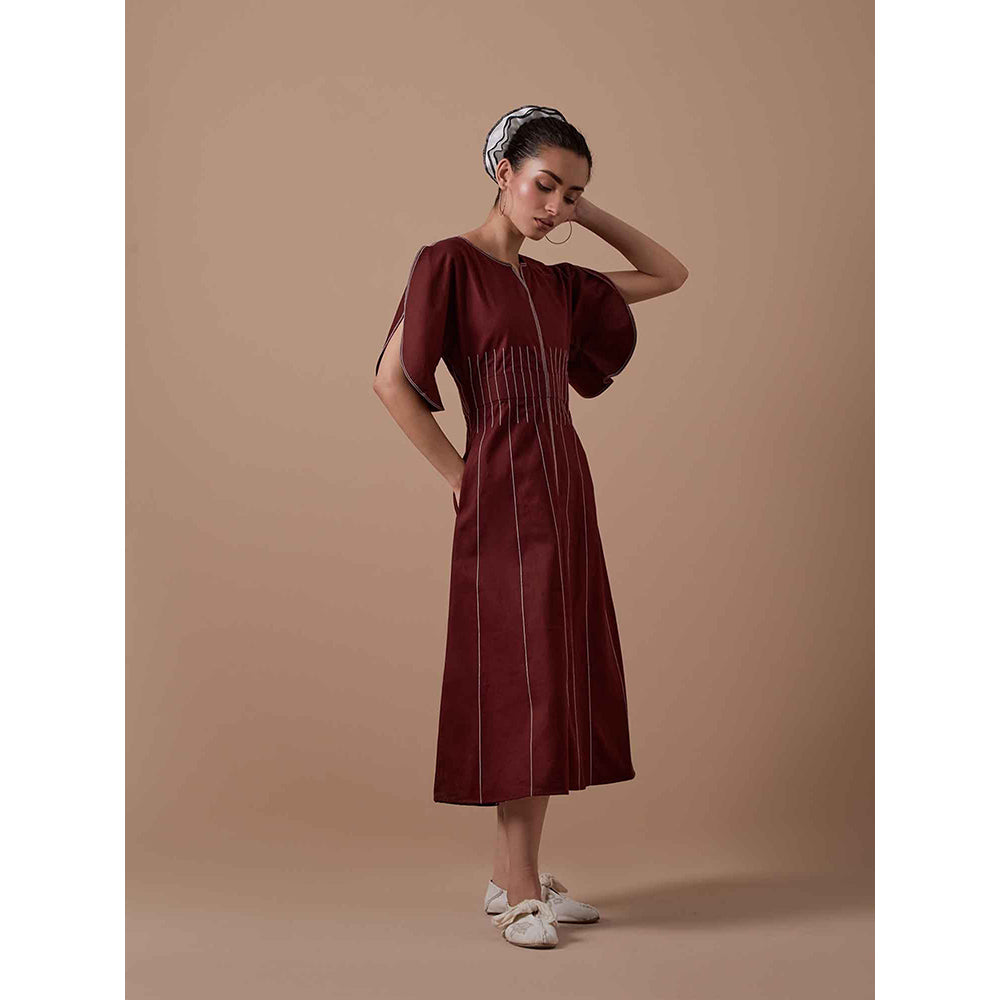 Shibui Sole Dress - Maroon