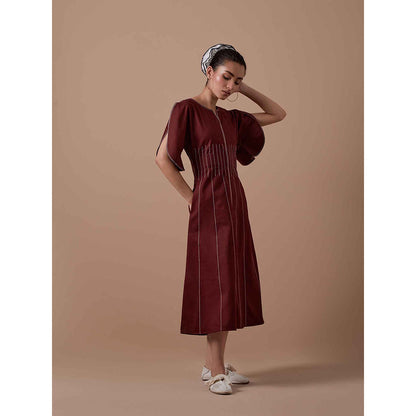 Shibui Sole Dress - Maroon