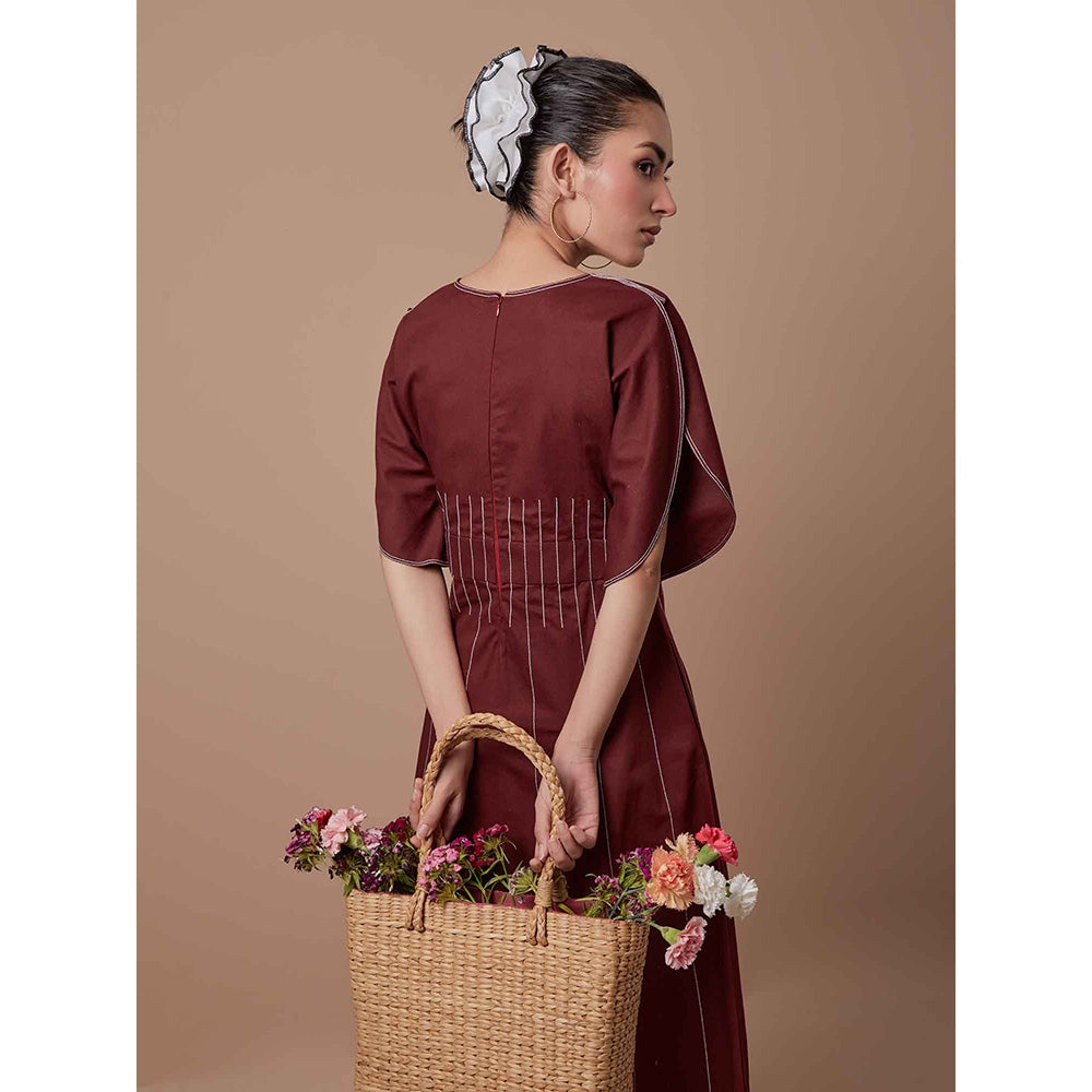 Shibui Sole Dress - Maroon