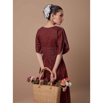 Shibui Sole Dress - Maroon