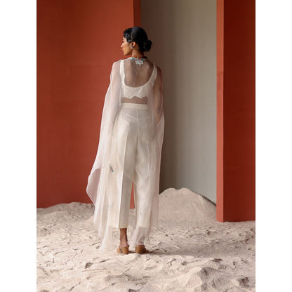 SHIKHA MEHTA Pahee Blouse with Pant and Cape (Set of 3)