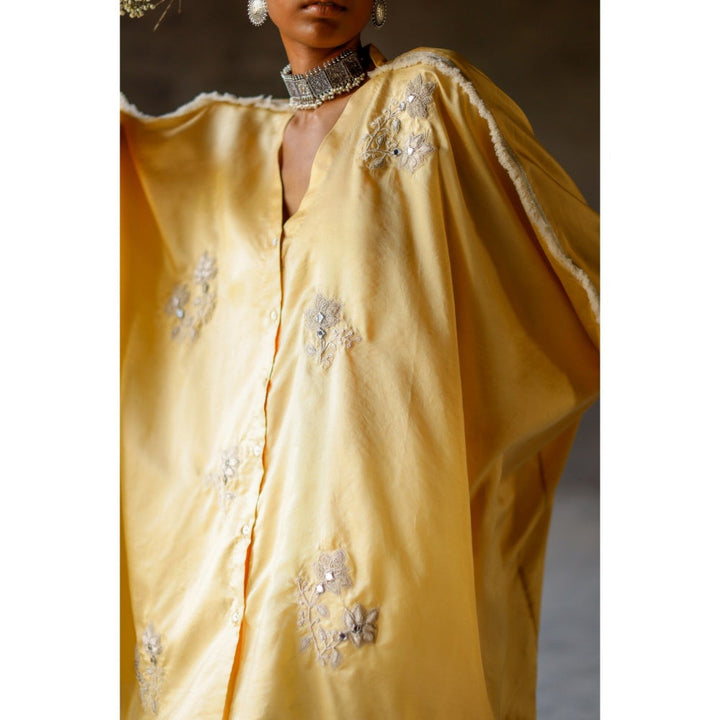 SHIKHA MEHTA Yellow Roli Silk Co-Ord (Set of 2)
