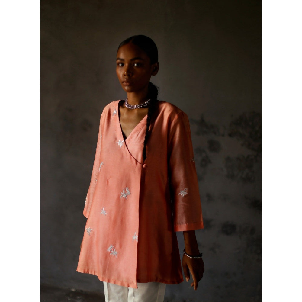 SHIKHA MEHTA Coral Raavi Co-Ord (Set of 2)